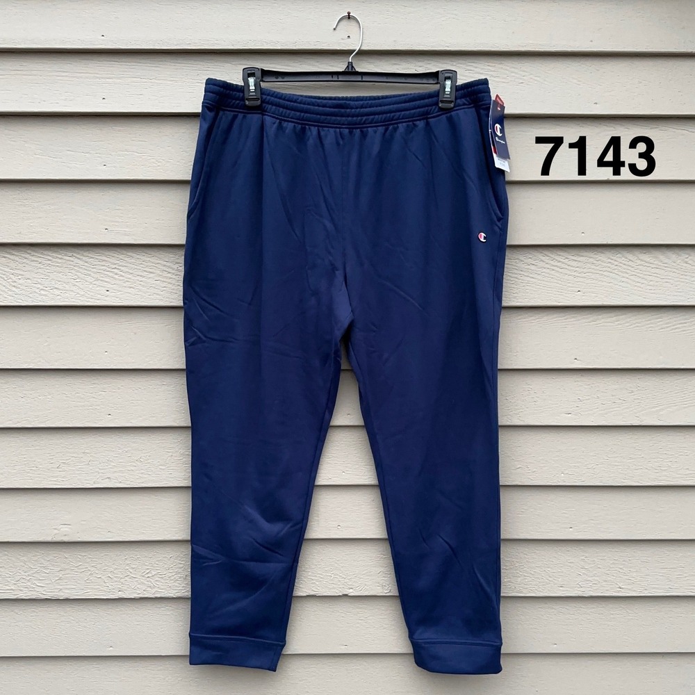Champion Mens Blue Moisture Wicking Fleece Jogger Pants 2XL P58442 ZGQ NEW
